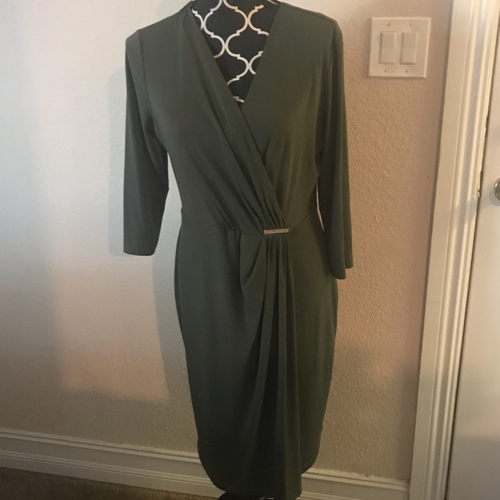 Calvin Klein Olive Green Dress